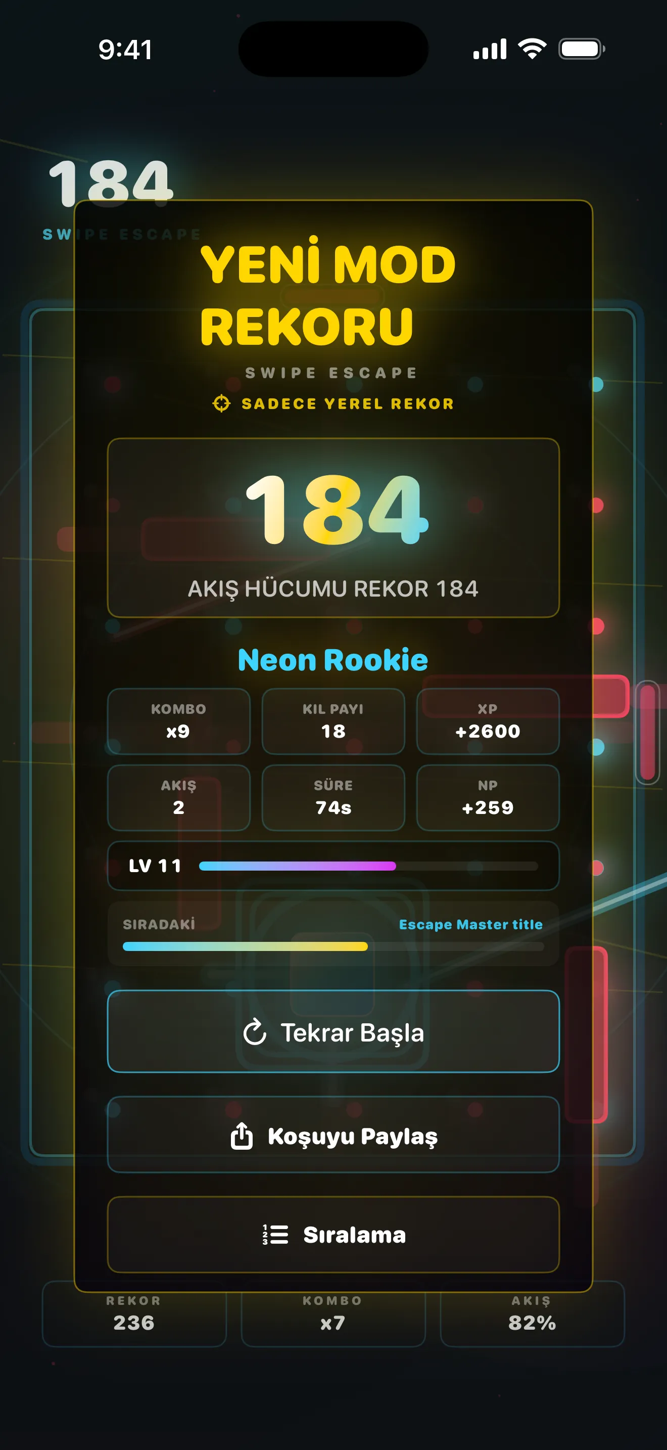 Swipe Escape: Neon Run